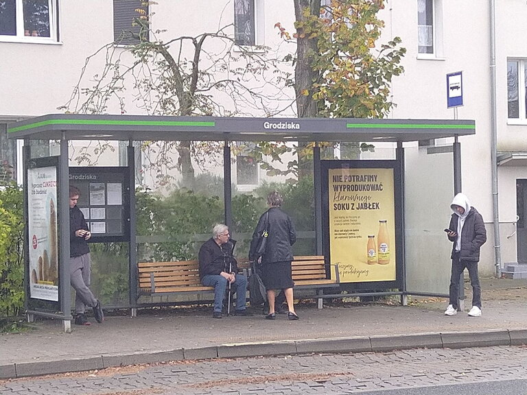 Second view of the Grodziska bus stop in Poznań. Second view of the Grodziska bus stop in Poznań.